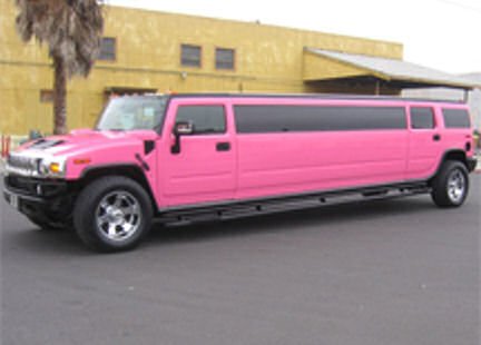 Pink Hummer limousine
